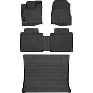 Jenofa-Car Floor Mats for Chevy Equinox 2012-2017 for GMC Terrain 2012-2017 All Weather Floor Mats Cargo Mat Full Set Car Mat for Equinox Set Floor Liners Accessories Black