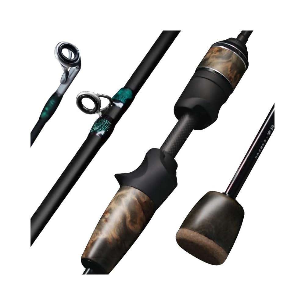 Seasir Stream Ultralight Lure Fishing Rods Carbon Solid Wood Handle Fuji A+O 40T Carbon Cloth Lure Weight 1-10g Fishing Rod