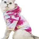 Tie Dye Dog/Cat Hoodie Puppy Sweater Sweatshirt, Cold Weather Coat Pet Clothes for Dog Cat, Small Size