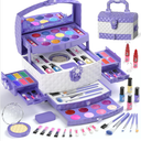 PERRYHOME Kids Makeup Set for Girl 56 Pcs Washable Real Cosmetic, Non-Toxic Frozen Toys Toddler Makeup Kit, 2026 New Princess Valentine & Birthday Girl Gift for 3 4 5 6 7 8 9 10 11 12 Year Old Girls