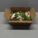 2 Pack Artificial Peony Garland Flowers, 12ft Floral Greenery Garland Rose Flower Vine with Pink Peony and Green Leaves for Wedding Dining Table Home Party Decor (Pink)