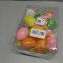 Garma 36 PCS Easter Hanging Plastic Eggs Decorations Colorful Eggs Painted Ornaments with Bow, Easter Tree Ornaments Decor for DIY Crafts Party Favor Home Decor Pascua Exchange Gifts