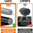 5 x Under Door Draft Stopper, 6 Pack 12.6 Inch Doors Draft Blocker, Flexible and Adjustable Replacement Foam Tubes, Block Noise, Sound and Cold Air Door Seal, Gap Filler for Bottom of Doors, Grey