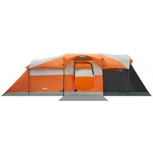 PORTAL 8 Person Family Tent for Camping with Screen Porch, Waterproof Large Camping Tent with Rainfly, Big Family Tents for Outdoor Camping