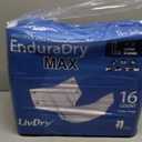 LivDry EnduraDry Max Adult Diapers with Tabs, Up to 12-Hours, Super Absorbent Incontinence Underwear, Leak Protection Briefs, Large, 16 Count