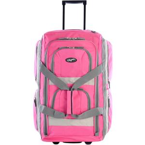Olympia U.S.A. 22 inch Carry On 8 Pockets Wheeled Rolling Duffel Bag Water Resistant Luggage Lightweight Travel Suitcase with Retractable Handle Pack of 2