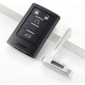 Key Fob Replacement Smart Remote Key Fob for 2008-2011 Cadillac STS, 2008-2014 Cadillac CTS, Keyless Entry Remote Control Start Proximity Smart Car Key Fobs 5 Buttons FCC ID: M3N5WY7777A (with chips)