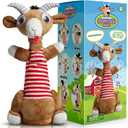 Gagster Screaming Goat Dancing Toy  Mimicking Toy for Kids  Repeats What You Say, Singing & Talking  Electronic Yodeling  Funny White Elephant Gag Gift for Anyone Who Loves Talking (Brown)
