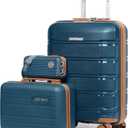 Joyway 20 Inch Carry On Luggage with TSA Lock, Durable Hardshell Suitcase for Travel, Unisex Checked Set for Men and Women Dark Blue