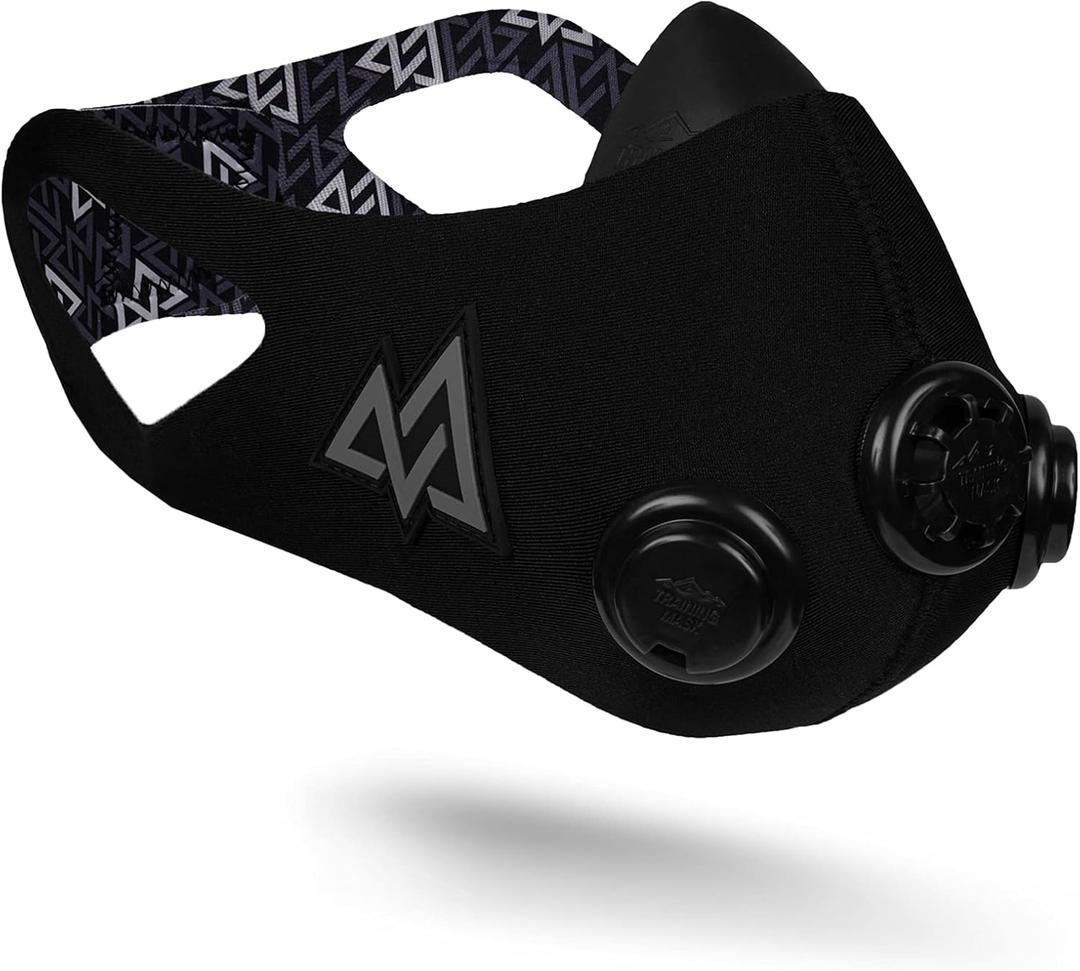 TRAININGMASK 2.0 - Elevation Training Mask for High Altitude Endurance & Breathing Workouts - Ideal for Running & Cardio (Medium, BLACKOUT)