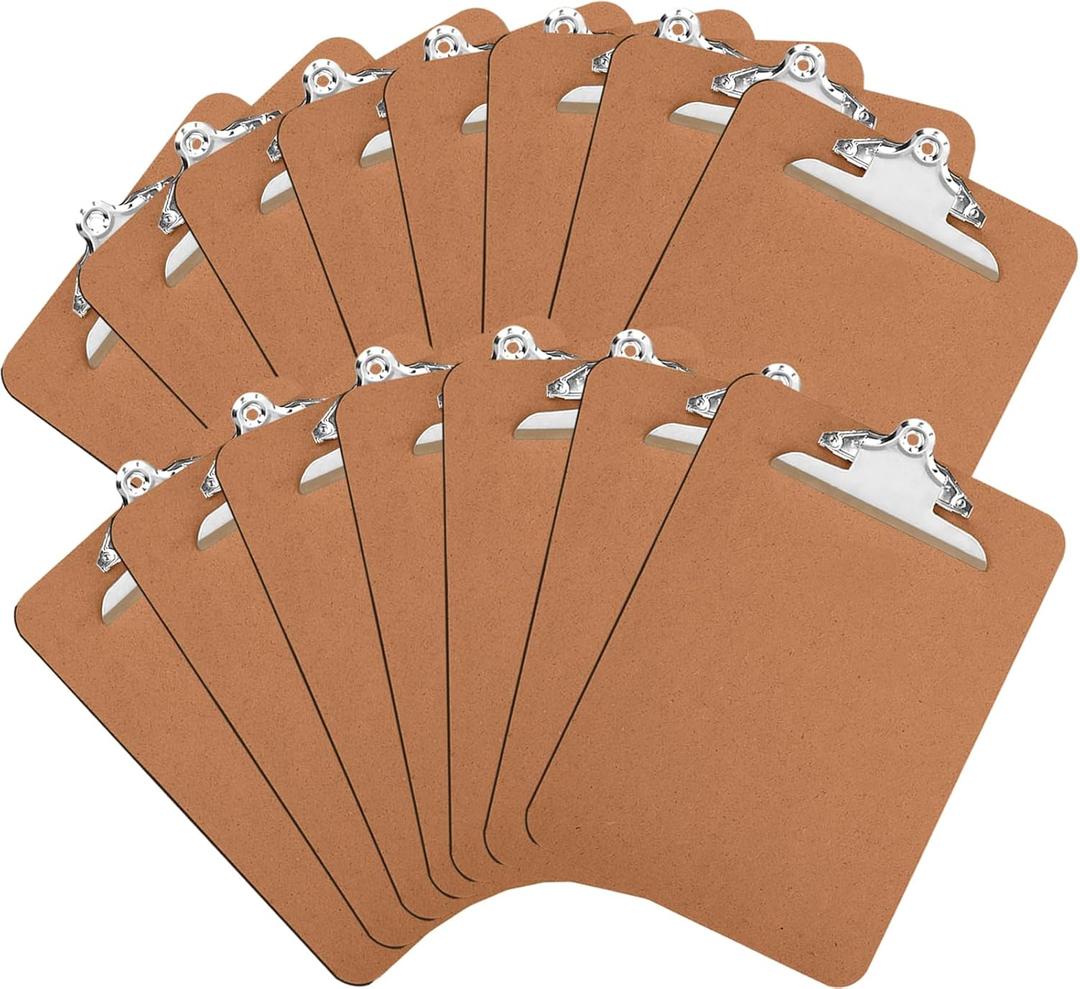 Clipboards, HERKKA 15 Pack Hardboard Office Clipboards Butterfly Clipboards Standard A4 Letter Size, ECO Friendly