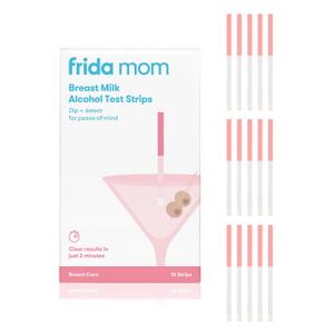 Frida Mom 15ct Breastmilk Alcohol Test Strips, Detects Alcohol in 2 Mintues for Peace of Mind, Use At Home or On The Go Test Strips