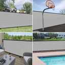 Windscreen4less 4' x 40' Privacy Fence Screen Heavy Duty Windscreen Fencing Cover Windblock Mesh Fabric Shade Cloth with Brass Grommtes for Garden Yard Pool Deck Carport Construction, Gray