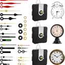 3PCS Clock Mechanism Replacement Kit, Quartz Clock Movement with 8 Pairs Clock Hands, Battery Operated Clock Motor Mechanism for DIY Repair Parts (Total Shaft Length 16/20/23mm)