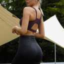 RUNNING GIRL High Impact Sports Bras for Women,Racerback Running Bra Workout Crop Tank Tops Longline Sports Bra Push up (L)
