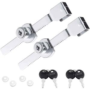 2 Pcs Glass Cabinet Lock, Display Case Wine Lock Security with Chrome Finish, Keyed Alike
