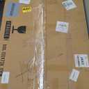 Walnut Triangle Coffee Table 35.5'' x 27.5'' x 15.7'' Modern Mid Century Glass Coffee Table Rustic Brown Solid Wood Center Table Funky Retro Vintage Tea Table for Living Room & Small Space