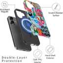 DorisMax for iPhone 16 Case Cute, Preppy Trendy Floral Design