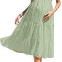 Maternity Dress for Baby Shower - 2025 Photoshoot Pregnancy Summer Midi Casual Flutter Sleeve Dress, Large 