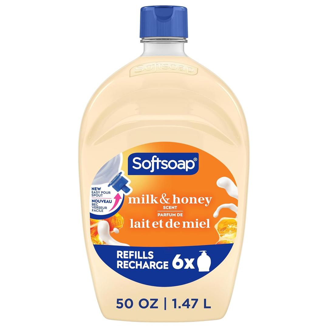 Softsoap Milk & Honey Scented, Liquid Hand Soap Refill, 50 Ounce (50 Fl Oz (Pack of 1)