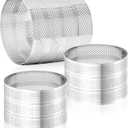 10 Pcs 3.5 Inch 304 Stainless Steel Tart Ring, Heat-Resistant Perforated Cake Mousse Ring, Round Ring Baking Small Fruit Tarte Crust Tools (9cm)