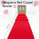 Boao 33 x 2.3 ft Neoprene Carpet Runner Reusable Plastic Floor Runner Non Slip Rubber Backed Rugs for Hallway Aisle Carpet Roll for Wedding Party Decor Prom Business Outdoor(Red)