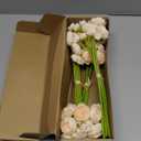 Floroom Ranunculus Artificial Flowers 18 Pcs Champagne Faux Silk Mini Ranunculus Bulk Fake Wedding Filler Flowers for DIY Cream Bouquets, Centerpieces, Bridal Shower Decorations & Arrangements