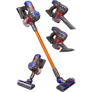 Toy Vacuum for Toddlers 3, Kids Vacuum Cleaner Set That Really Works Working, Baby Play Vacuumm-Cordless Real Suction, Housekeeping Keeping Girl Boys (Blue)