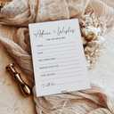 GardenCity Advice and Wishes for the Mr and Mrs, Bridal Shower Games for 50 Guests, Bridal and Wedding Shower Advice Cards, 50 Cards, Minimalist