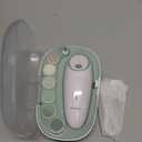 Momcozy Baby Nail File Electric, Gentle Baby Nail Trimmer Electric, Baby Nail Clipper with Night Light, 7 Grinding Head Replacement Pads, Green