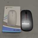 AIKOKOK Wireless Bluetooth Mouse Rechargeable Laptop Mice with LED Use Portable(BT5.2 and USB 2.4G) Dual Mode Connection Silent Slim Computer Mouse for Laptop/iPad Tablet/Apple MacBook/PC(Grey)