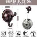 Antimbee Suction Cup Hooks,5 Pack Suction Cup Hanger,Wreath Hangers with Ultra-Thin Adhesive Disc on Smooth/Uneven Surfaces,Removable Large Suction Cup for Tile Wall Window Glass Door-Red Copper
