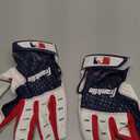 Franklin Sports MLB 2nd Skinz Batting Gloves - Adult & Youth Baseball & Softball - Men's & Kids Teeball & Softball Gloves - Multiple Sizes & Colors  (Adult X-Large, White/Navy)