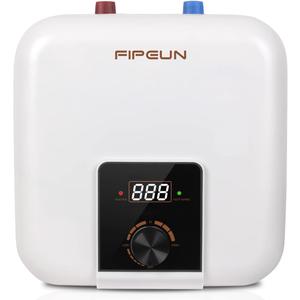 110V/115v/120V 1400-1500W Small Under Sink Tank 2.5 Gallon Water Heater Hot StorageMini Instant Electric RV TR Trailer Kitchen Compact Point-of-Use,2 PCs 16 Long 1/2FIP Stainless Steel Hoses 9.5L