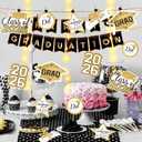 OuMuaMua Graduation Decorations Class of 2026-30pcs White and Gold Graduation Table Centerpieces Sticks Table Toppers with Lights for College High School Congrats Grad Party Supplies