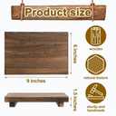 Nuogo Wood Riser Tray Soap, Stand Soap Tray for Kitchen Sink, Wood Pedestal for Kitchen Counter Sink Stand Decorative Rustic Bathroom Dishes Plant Bottles Candles Display(9 x 6 Inch,Brown)