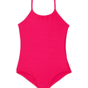 Girls Jasmine Beach Sport Halter One Piece Swimsuit, Pink, Size XL (16)