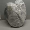 LEMIROE Vintage Botanical White Cotton Comforter King Size - Elegant Gray Flowers and Taupe Branches on White, Light Gray Striped Back, 3PC Lightweight Bedding Set with Ultra-Soft Alternative Fill