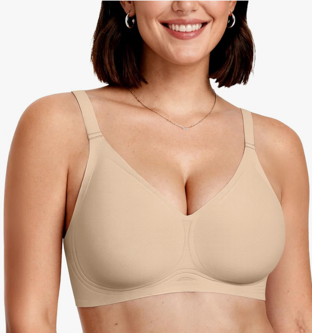 OEAK Women Comfortable Push Up Bras Wireless Seamless Full Coverage Bralette Buttery Soft Everyday Tshirt Bra Convertible Bra XXL