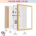 4 x 97 Decor Natural Wood Frame 8x10 - Beige 8 X 10 Wood Frame With Plexiglass, 8x10 Picture Frame Single Without Mat, 8x10 Photo Frame For Wall Hanging