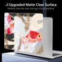 Case for MacBook Air 13 inch 2021 2020 2019 2018 Model A2337 M1/A2179/A1932, Laptop Hard Shell Case with Keyboard Cover & Screen Film & OTG Adapters & 2 Webcam Covers, Goldfish