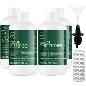 Empty Shampoo Containers Bottles for Travel- Leak-Proof, 64oz - Empty Conditioner Bottles Reusable Funnels(Style 1)