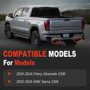 Dual Exhaust Tips Compatible with Chevy Chevrolet Silverado | Compatible with GMC Sierra 1500 2019 2020 2021 2022 2023 2024 Exhaust Tip Tail Pipe Replacement 2253506 84434641 84434642