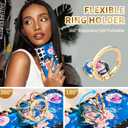 Loheckle for Samsung Galaxy S24 Ultra Case for Women Girls Teens Designer Cute Cases with Ring Stand Holder and Lanyard Stylish Aesthetics Peony Luxury Cover for S24 Ultra