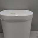 1 Pack 5 Gallon Bathroom Trash Can with Lid, Automatic Motion Sensor White Trash Can, Touchless Slim Waterproof Garbage Bin for Kitchen, Bedroom, Office, and Bathroom