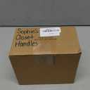 Bonpoly Brushed Gold Door Handles 2 Pack, Dummy Door Lever Interior, Satin Brass Door Knobs, Wave Door Handle for Closet or Pantry, Right Handing