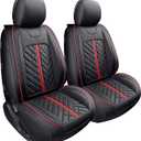 Tomatoman Tacoma Seat Covers Compatible with Toyota Tacoma 2005-2023 2024 2025 2026 Access Crew Double Cab Truck TRD Pro Trail Edition Limited SR5 Offroad Car Cushions (2 PCS Front/Black-Red)