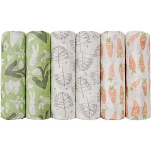 GLLQUEN BABY Muslin Squares Cloth for Baby, 6pack 70cm x 70cm Cotton Burp Cloths for Newborn, Absorbent & Breathable and Ideal to Clean, Wipe & Cover Newborns