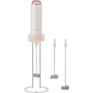 Flendy Rechargeable Milk Frother Handheld, Coffee Frother Handheld with USB-C Charging Stand, Electric Drink Mixer Handheld, Mini Electric Whisk Frother for Coffee, Matcha, etc