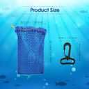 Skylety 2 Pieces Crab Trap Bait Bags Outdoor Sports Style with 3 Pieces Rubber Locker for Fishing Crab Traps Catch